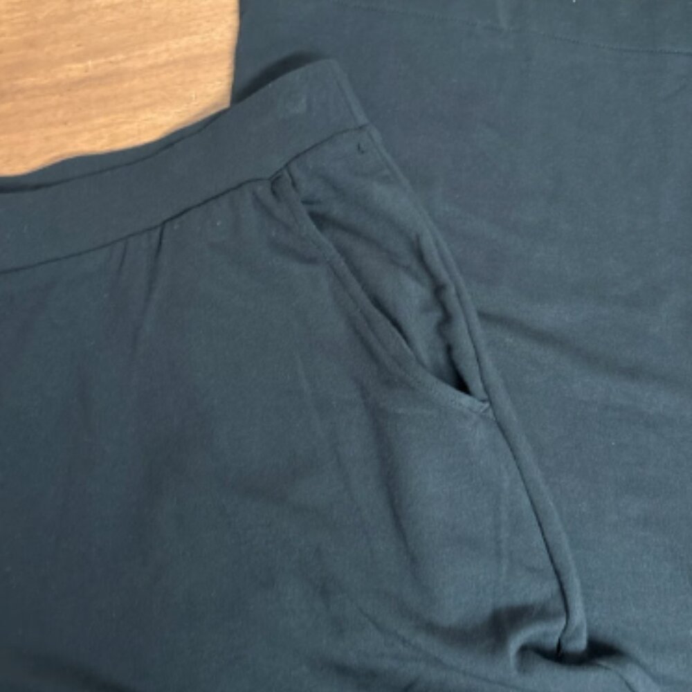ANN TAYLOR THE WIDE LEG LOUNGE PANT PULL ON POCKET BLACK NWOT $80 L - Picture 6 of 9